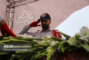 پیکر مطهر شهید جواد قربانی در فشافویه تشییع شد