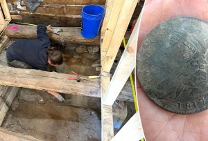 کشف گنج ۲۰۰ ساله زیر خرابه‌های یک کافه!