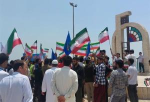راهپیمایی اهل سنت بوشهر در محکومیت تجاوز آمریکا و اسرائیل به خاک ایران