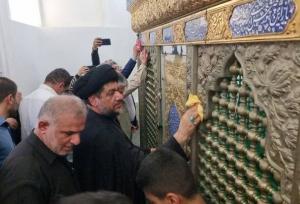 غبارروبی ضریح امامزاده سلیمان بن علی (ع) گناوه