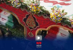 تصاویری تاریخی از حضور مردم در مراسم بدرقه پیکرهای شهدای گمنام