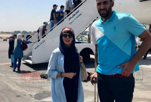 عکس «زن فرعون» (سریال یوسف) در کنار «غول زبیری» (سریال مختار) در سفر به مشهد