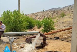 رفع تنش آبی در  روستاهای گروس و برغون شهرستان باشت