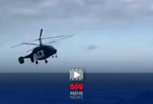 لحظات پایانی سقوط بالگرد روسیه در ساحل خزر