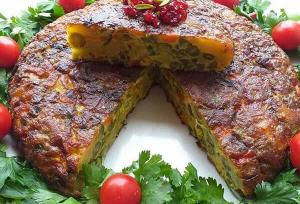 طرز تهیه کوکوی لوبیا سبز هفت پیکر تبریز