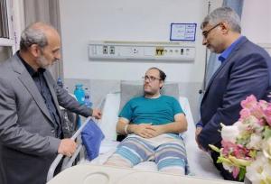 جبلی به عیادت جانبازان حمله رژیم صهیونیستی به صدا و سیما رفت