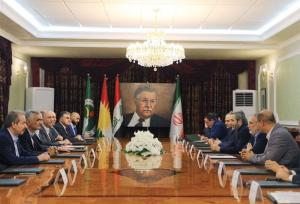 دیدار باقری با رئیس اتحادیه میهنی کردستان عراق