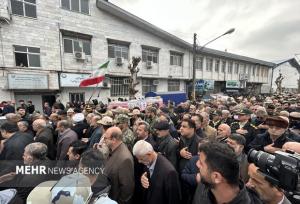 تشییع پیکر مطهر شهید امنیت «امیرحسام جوینده» در صومعه‌سرا