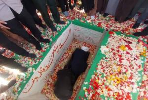 مراسم تدفین پیکر مطهر شهید جاویدنام در شیروان برگزار شد