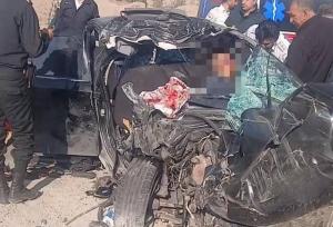 تصاویر دلخراش از صحنه تصادف همسر معاون پزشکیان