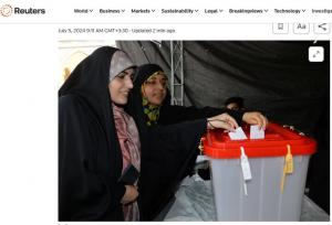 رویترز: دور دوم انتخابات ایران در بحبوحه تنش‌های منطقه‌ای آغاز شد