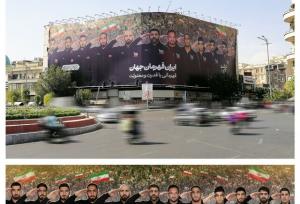 دبیر و رفقا در میدان انقلاب بیلبورد گرفتند