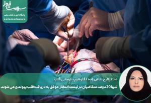 تنها 20 درصد متقاضیان در لیست انتظار،موفق به دریافت قلب پیوندی می شوند