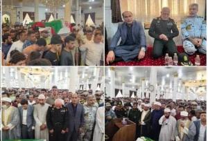 پیکر شهید مدافع امنیت در شهر «نخل تقی» تشییع و خاکسپاری شد