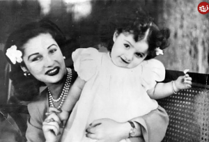 فوزیه، ملکه مصری ایران در کنار برادرش ملک فاروق