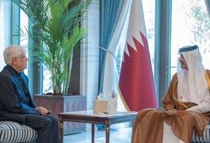 گفتگو و رایزنی معاون اول رئیس جمهور با امیر قطر