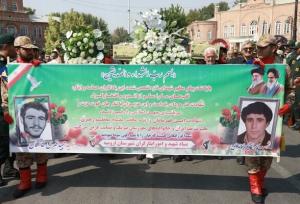 پیکر مطهر ۲ شهید تازه‌تفحص‌شده در ارومیه تشییع شد