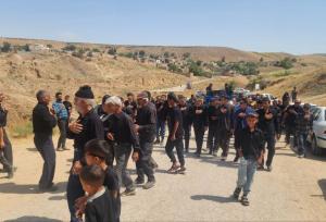 دسته‌ عزاداری ظهر عاشورا در روستای فخرالدین