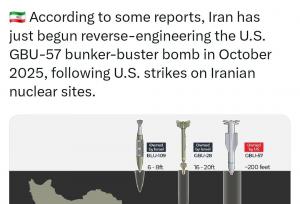ایران نسخه‌برداری از بمب سنگرشکن آمریکا را کلید زد!