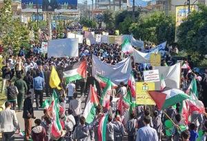 فریاد وحدت و استکبارستیزی مردم آزادشهر در ۱۳ آبان