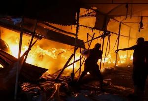 شهادت مادر فلسطینی و کودکش بر اثر آتش‌سوزی در چادر آوارگان