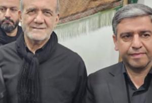 حضور رئیس جمهور در جمع عزاداران اردبیلی