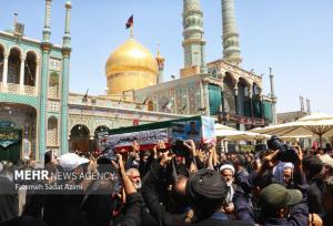 تشییع پیکر دو شهید تجاوز رژیم صهیونیستی در قم