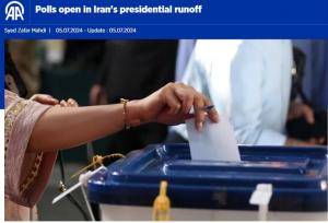 پوشش خبرگزاری آناتولی از دور دوم انتخابات ریاست جمهوری ایران