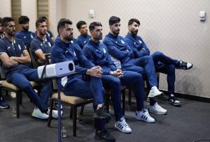 جلسه فنی امیر قلعه‌نویی برای بازیکنان تیم ملی فوتبال