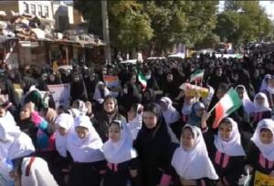 راهپیمایی ۱۳ آبان در شهرستان چگنی