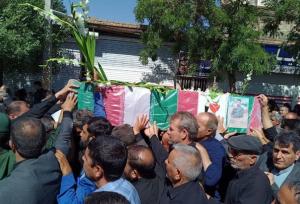 تشییع شهید راه وطن «حسن احمدی» در زاوه خراسان رضوی