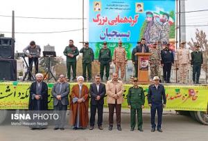 نمایش اقتدار و انسجام بسیجیان شیعه و سنی در آستارا