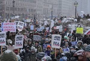 برگزاری تظاهرات در کلمبیا در اعتراض به دخالت آمریکا در ایران