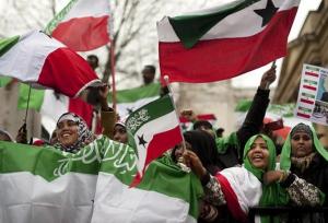 تظاهرات ضد صهیونیستی مردم سومالی لند در  مخالفت با حضور اسرائیل