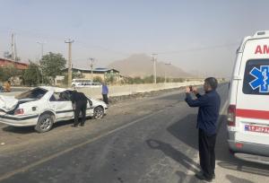 ۷ نفر بر اثر واژگونی خودرو مقابل شهرک صنعتی بازنه شازند مصدوم شدند