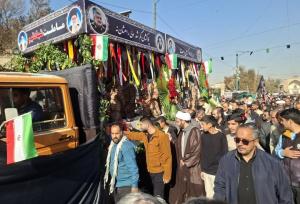 وداع به‌یادماندنی مردم قزوین با ۹ شهید دفاع مقدس