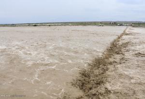 خروش رودخانه جغین در هرمزگان
