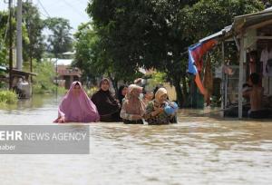 سیل در اندونزی جان دو نفر را گرفت