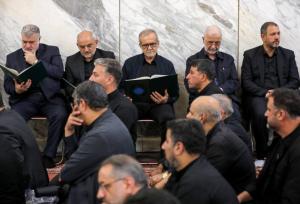 حضور پزشکیان در مراسم بزرگداشت شهید سرلشکر کاظمی
