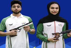 تیم نوجوانان میکس تپانچه ۱۰ متر به مدال نقره رسید