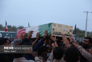 پیکر مطهر شهید گمنام در روستای پالور سیریک تشییع و به خاک سپرده شد