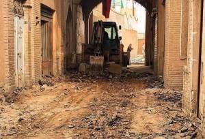 مرمت محور تاریخی «کوشک صفی» کاشان آغاز شد