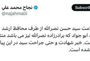 پیغام فوری و مهم محافظ ارشد حسن نصرالله