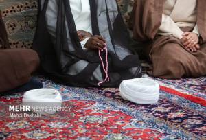 عمامه گذاری ۲ طلبه در شهرستان تکاب همزمان با روز نیمه شعبان