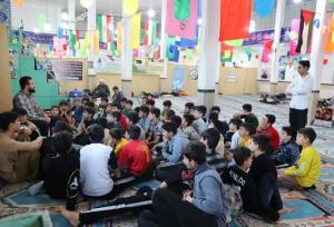 مراسم اعتکاف شهر توپ آغاج در مسجد صاحب‌الزمان