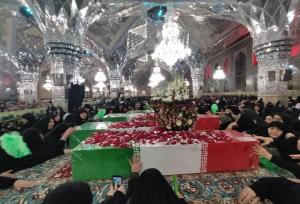 مراسم وداع با شهدای گمنام در حرم امام رضا(ع)