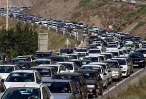 ترافیک فوق سنگین در جاده کرج -چالوس