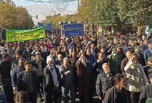راهپیمایی ۱۳ آبان در شهرستان ازنا