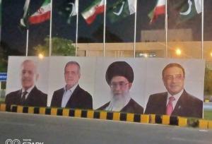 تصاویر رهبر انقلاب و پزشکیان در پاکستان در آستانه سفر رئیس‌جمهور