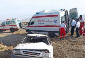 برخورد پراید و تیبا در محور باغملک ۶ مصدوم برجا گذاشت